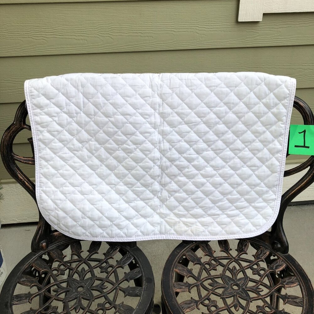Classic Equine Quilted White Baby Saddle Pad (Three Available, #1-3)
